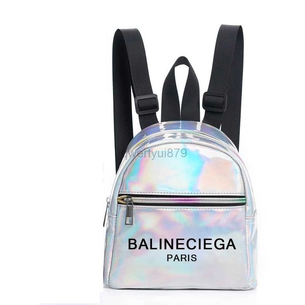 

totes transparent bag mini designer bag holographic zip front backpack clear bag for women backpack qwertyui87927