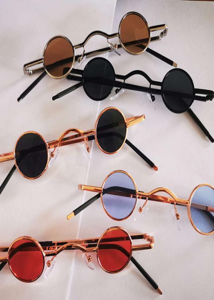 

net red punk round ocean film wind metal personality small frame harajuku sunglasses1480026, White;black