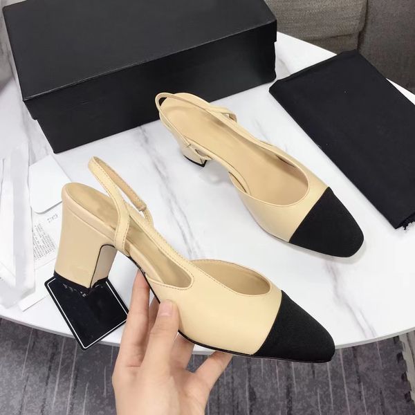

brand fashion dress shoes women genuine leather splice 6cm low heel ankle strap designer shoes classic casual genuine leather party sandals, Black