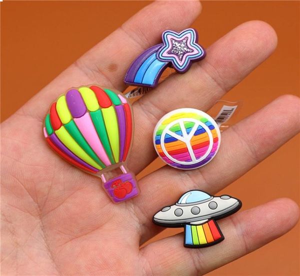 

original shoe charms shooting star ufo peace balloon shoe accessories buckle decorations kids gift3779918, White;pink