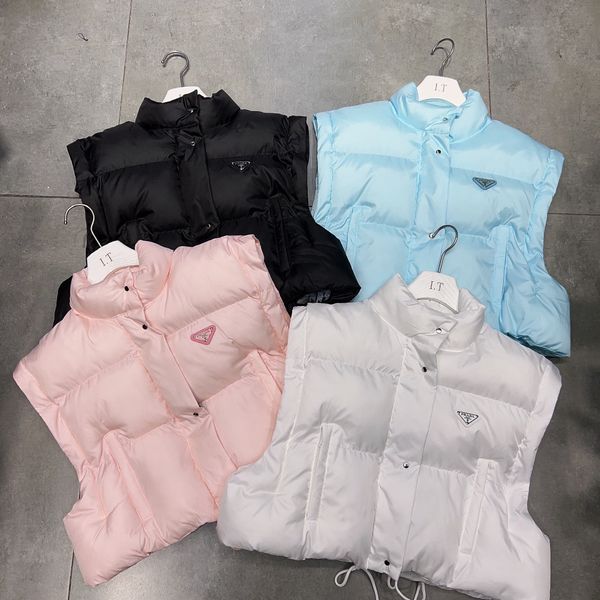 

designer cropped down jacket for women lightweight puffer winter collar parkas fashion short jacket style slim corset out windbreaker pocket, Black