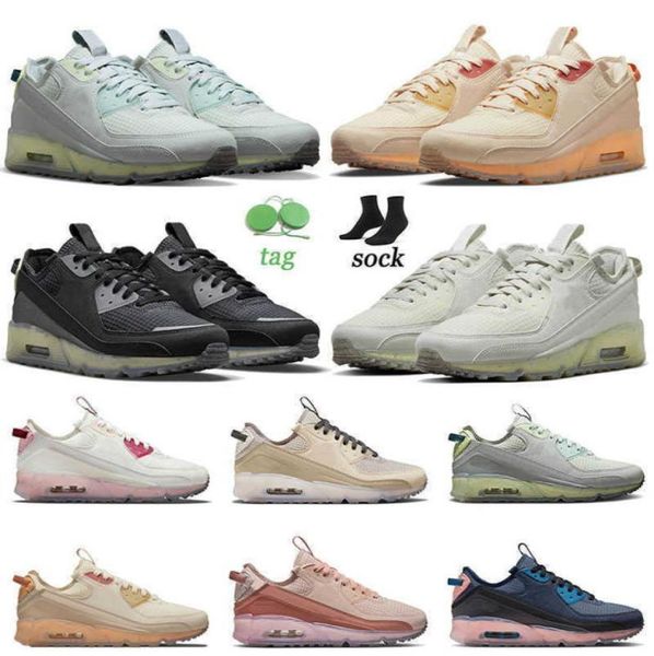 

authentic og 90 terrascape running shoes light bone fuel orange pink oxford rattan thunder grey 90s for mens women sneakers ou9955556