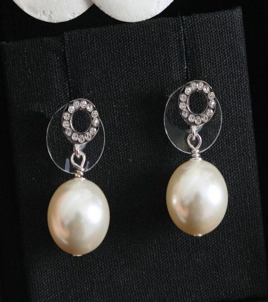 

have stamp fashion mini letter diamond pearl earrings aretes orecchini for women party wedding lovers gift jewelry engagement with3764269, Golden;silver