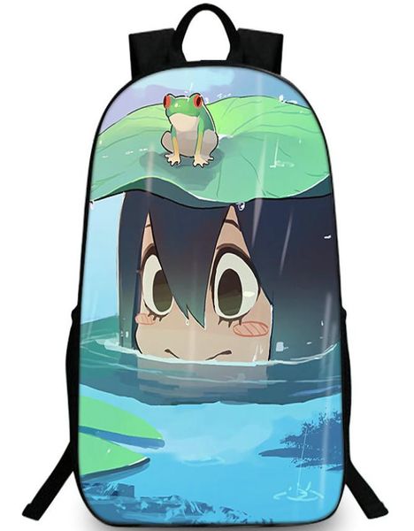 

asui tsuyu backpack my hero academia day pack school bag frog packsack picture rucksack sport schoolbag outdoor daypack5887435