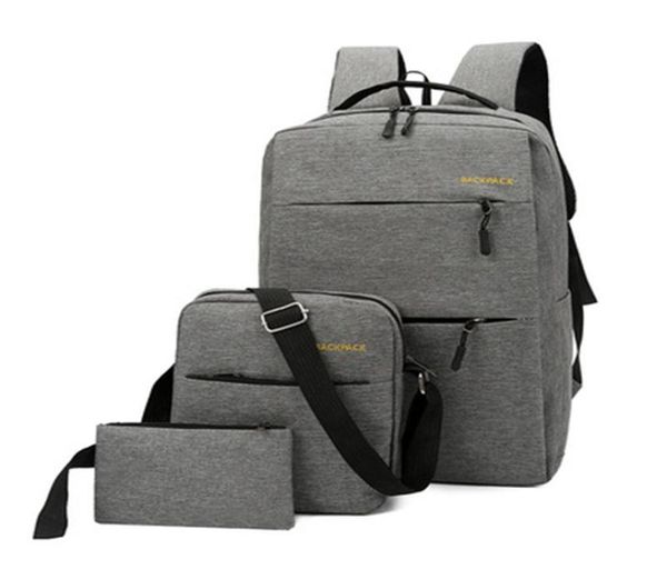 

3pcsset usb charging large capacity oxford backpack 17inch lapbags men business travel casual school bag rucksack j009603861