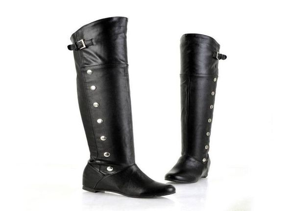 

whole 2017 high inner wedge heel platform shoes overknee woman boot for winter fashion boot big sizes 49 boots 6126511336, Black