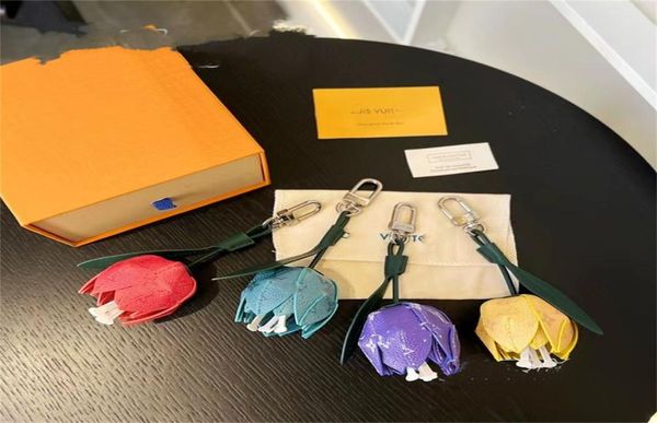 

limited leather key wallets letter rose flower bag totes crossbody pendant designer creative accessory keychain luxury brand women8902629, Red;blue