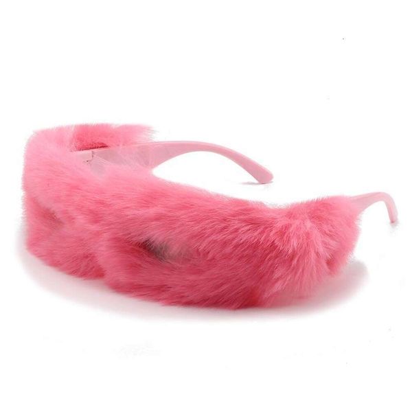 

furry sunglasses unique warmth artifact glasses warm for women, White;black