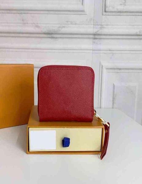 

23 empreinte leather short wallets with long tassel zipper vibrant colors pink orange fushia dark red black fashion coin purse flo4375363