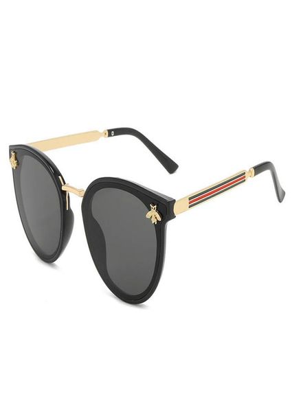 

whole vintage round women fashion sunglasses uv400 8 colors little bee glasses eyewear 2047076644, White;black