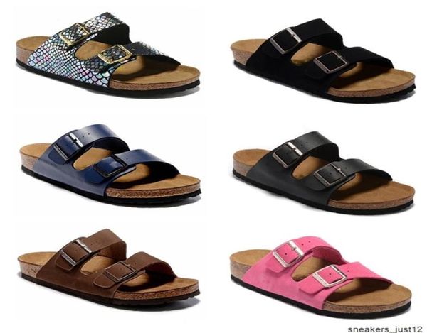 

birk arizona mayari gizeh street summer men women pink flats sandals cork slippers sandy beah casual shoes print mixed size8431467, Black