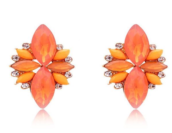 

color opal stone earrings earringsstud earrings 2018 new elegant opal stone stud earrings crystal earrings for women trendy gold c3209933, Golden;silver