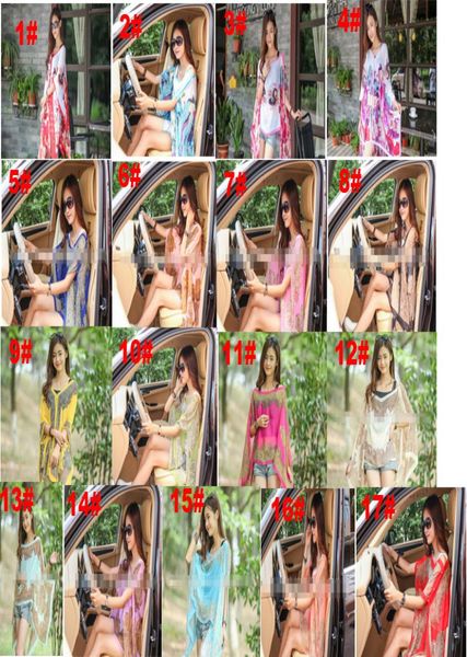 

chiffon beach smock sarong wrap pareo bikini cover ups driving scarves beach dress sunscreen shawl beachwear swimdress scarf7165196, Blue;gray