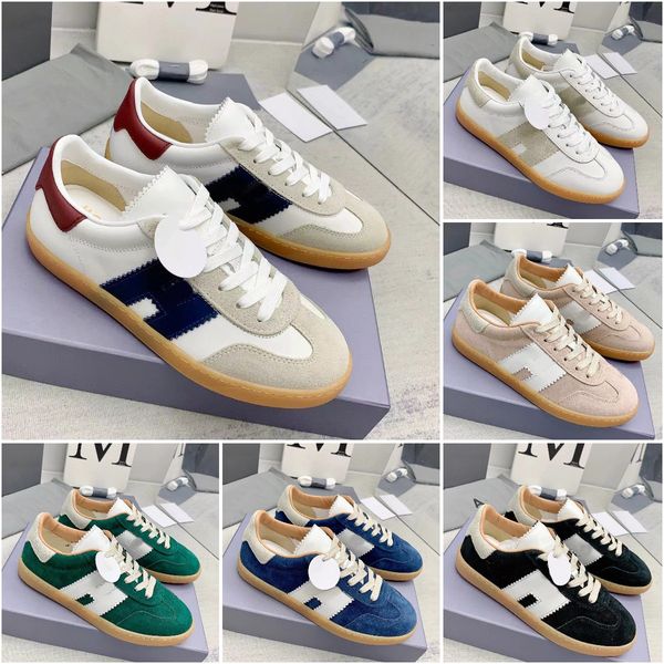 

designer cool sneakers h327 shoes luxury men women dexun shoes fashion suede napa leather casual sports shoes small white shoes size 35-44, Black