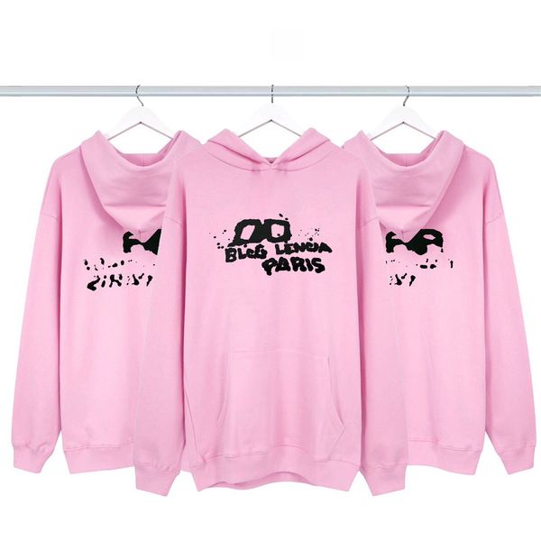 

blcg lencia autumn winter oversize hoodies men carbonized compact spinning fabric wardrobe sweatshirts warm plus size brand clothing blcg818, Black