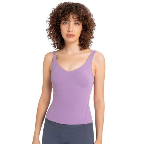 

55 women waistlength tank yoga shirts vneck fitness vest fashion training wear lady beauty back runing sports with re5239522