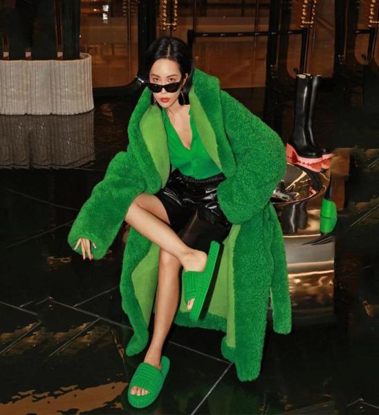 

slippers fashion women flat platform fur velvet fuzzy slides soft corduroy short psh house shoe green shoes woman9355276, Black