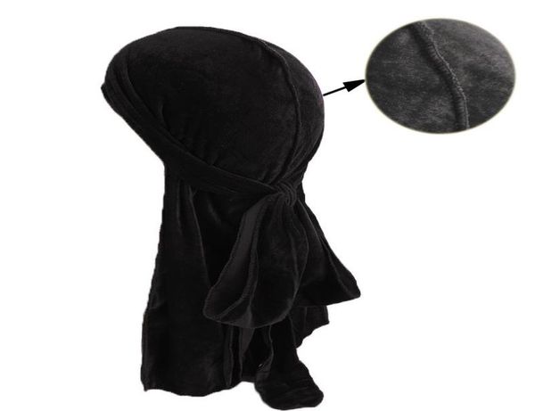 

muslim men women bandana turban hat wigs velvet doo durags headwrap chemo cap biker headwear headband pirate hair accessories2251987, Blue;gray