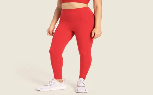 

52 pa66 yarn fabric yoga pants no tline high rise pant nude sense leggings buttery soft running tight sweatpants women trousers8588833