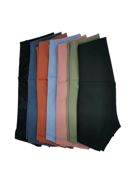 

037 solid color yoga shorts soft classic sport shorts stretch high waist short7437971