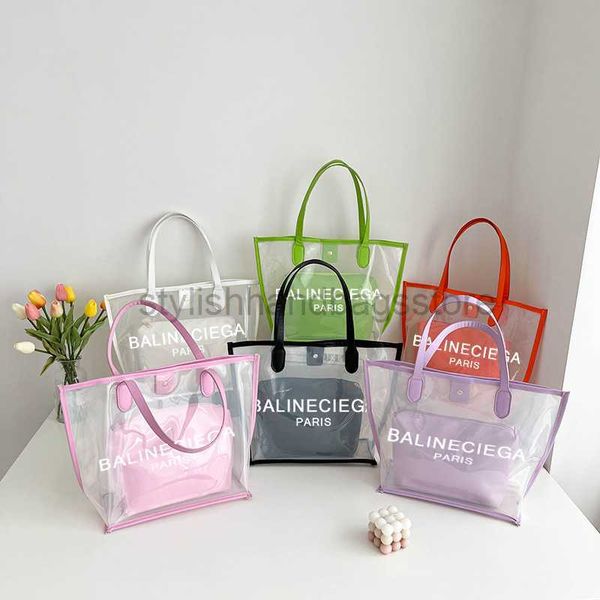 

pvc bags handbag transparent bag stylish and versatile women's bag tote designer bag t14stylishhandbagsstore