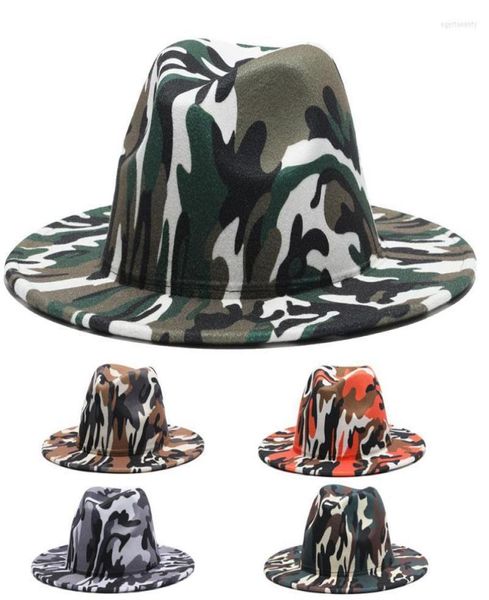 

wide brim hats fedora women men camouflage casual jazz cap print western cowboy luxury outdoor formal dress felted hat eger225245486, Blue;gray