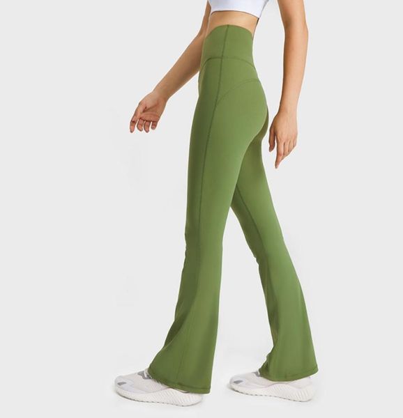 

04 women yoga leggings high rise flared pants naked feeling sports pant with waistband pocket running tights fitness sports trousers slim fi