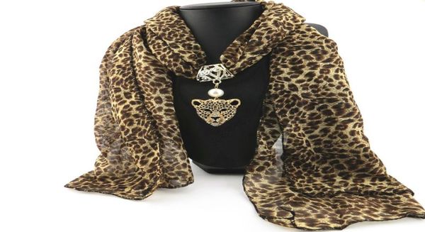 

fashion brand new women long chiffon leopard lady scarf necklace pendant jewelry scarf cashmere wool luxury designer lscarf shawl6902110, Blue;gray