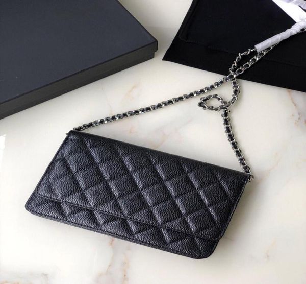 

10a classic mini size caviar sheepskin women chain wallet with box luxurys designers wallets woman shoulder bag crossbody bag pure4714924, Red;black