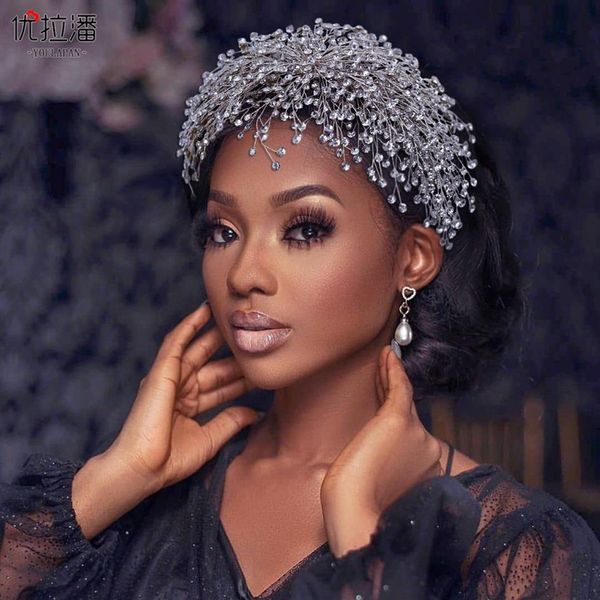 

fireworks diamond headpieces wedding tiara baroque beautiful crown bride ladies jewelry crowns bride wedding accessories style ret265s, Silver