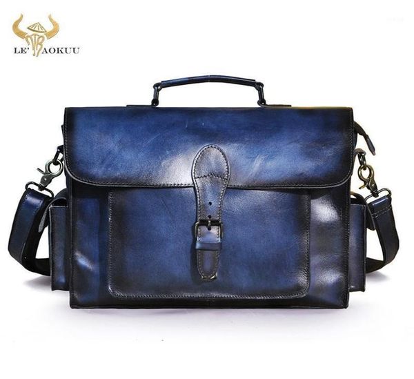 

men genuine leather designer business briefcase 13quot lapdocument case vintage commercia attache portfolio crossbody bag 205370066