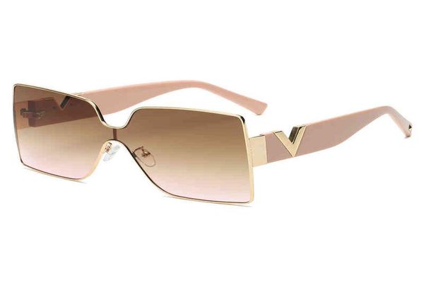 

new 2021 luxury brand digner fashion sun glass big frame square sunglass women men9009389, White;black