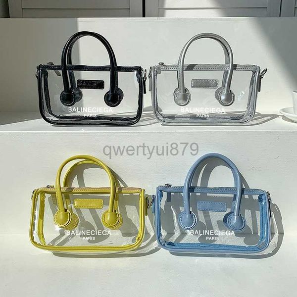 

totes luxury designer pvc transparent women's handbag fashion jelly clear crossbody bag square tote for summer 2023 newqwertyui31