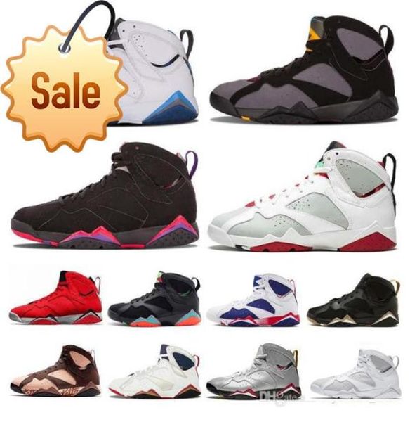 

men 7 basketball shoes 7s flint bordeaux hare sneakers barcelona nights french blue raptors black field purple black patent white 5363651
