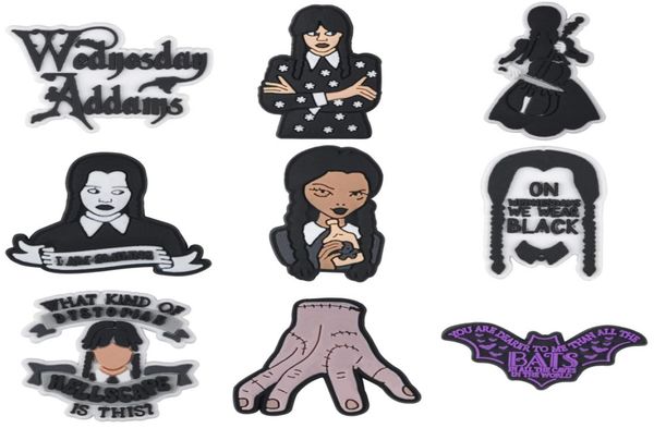 

shoe parts accessories 2023 christmas decorations wednesday thing hand from addams family ornament resin figurine decor shoe charm9994175, White;pink