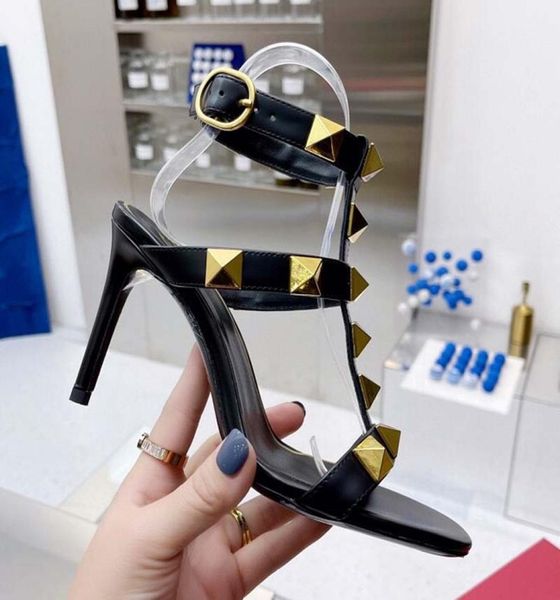 

luxury designer women sandals lady slipper womens brand open peep toes summer shoes black slippers women039s slides high heeled9087933