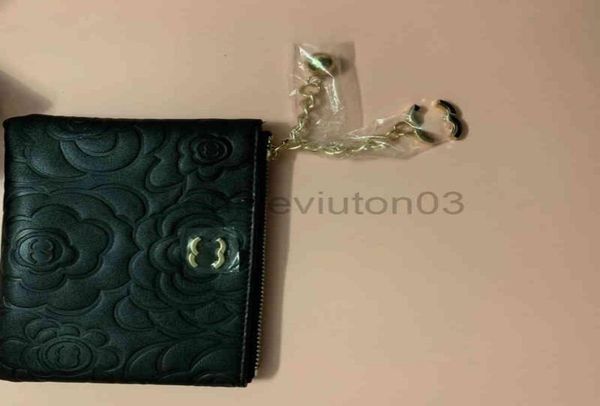 

designer channel bag leather handbag wallet fashion womens mens lovers small camellia zipper zero mini wallet card bag no box l573135119, Red;black