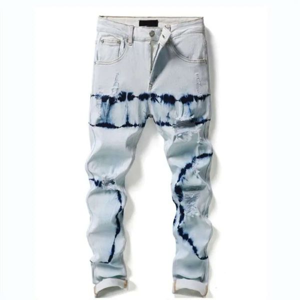 

purple jeans amris mens jeans for men skinny middle waisted jeans european biker slim fit motorcycle stripe fashionable designer jeans451, Blue