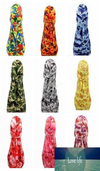 

beanieskull caps miltary camouflage durag colorful premium 360 waves long tail silky durags hiphop for men and women 889185, Blue;gray