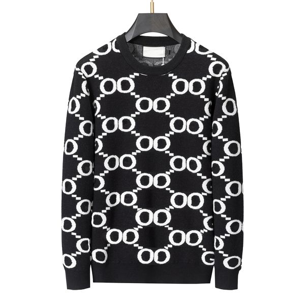 

2024 european and american luxuryt designer sweaters mens with womens autumn winter long sleeve sweater knitted sweatshirts, White;black