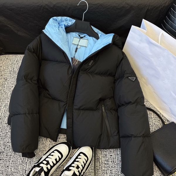 

womens down jacket designer parkas short motorcycle hooded bread cotton jacket winter warm coat black brown women's clothing s