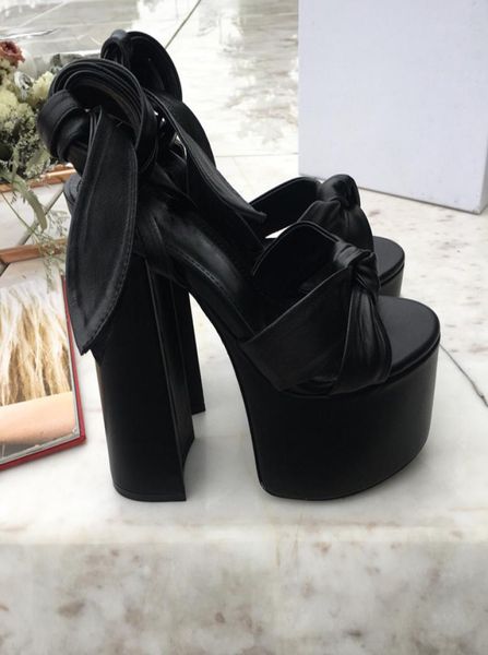 

new designer tribute patent soft leather platform sandals high heel stiletto sandals tstrap lady ankle strap shoes pumps 145cm b3954647, Black