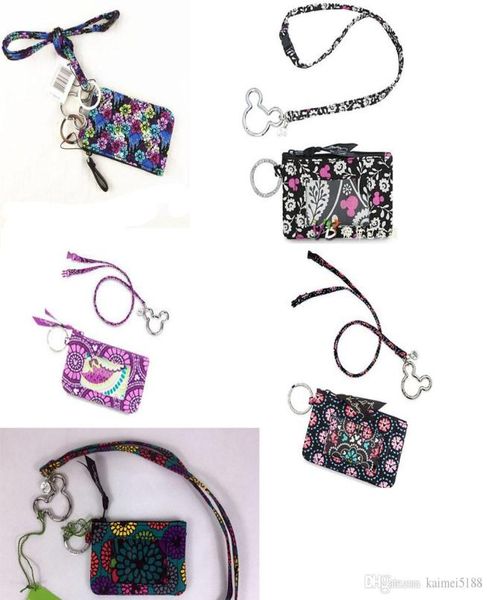 

cartoon pattern zip id case with lanyard id card holder0121751353, Brown;gray