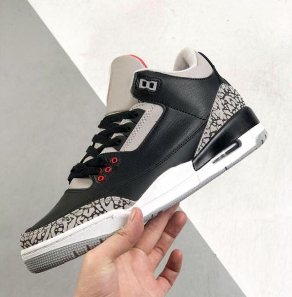 

3 og black cement men basketball shoes 3s grey whitefire red sports sneakers trainers 854262001 with box us 7121960236
