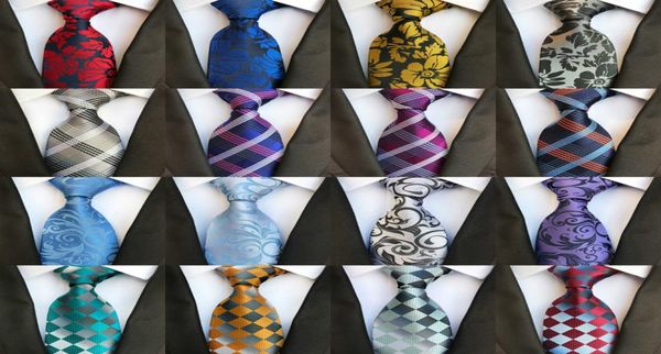 

295 styles 8cm men silk ties fashion mens neck ties handmade wedding tie business ties england paisley tie stripes plaids dots nec1308798, Blue;purple