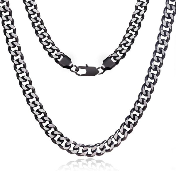 

caritate two tone silvergoldblueblackmen scha innec klacesfor men hypo allergenicstai nlessstee lcuba nlink chai nform en1 0mmt hick diamo n, Silver