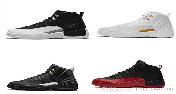 

new chinese year 12 basketball shoes mens sports shoes chicago sneakers 12s ovo designer white red luxury athletic retro cny shoes4807639, Black