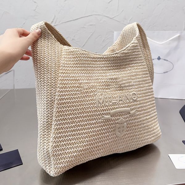 

designer bags luxury totes bag lafite woven bag messenger shoulder handbag women bags high capacity composite shopping bags 02