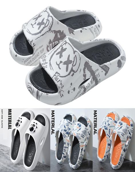 

fashion slippers for men women plateforme beach sandals materlal soft and elastic slipper outdoor jogging sandal classic shoe5031008, Black