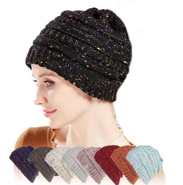 

winter beanies 25 colors women knitted hats warm baggy stretch knit chunky cable beanie ski cap ljjo82996089555, Blue;gray